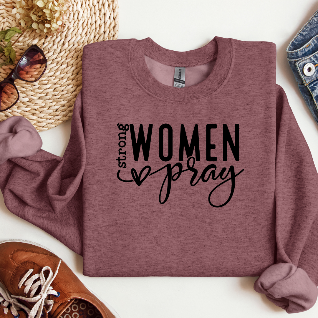 Strong Women Pray Cozy Sweatshirt