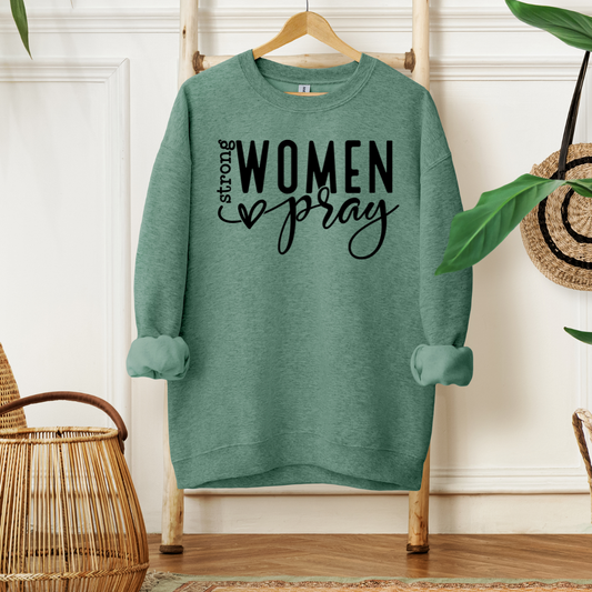 Strong Women Pray Cozy Sweatshirt