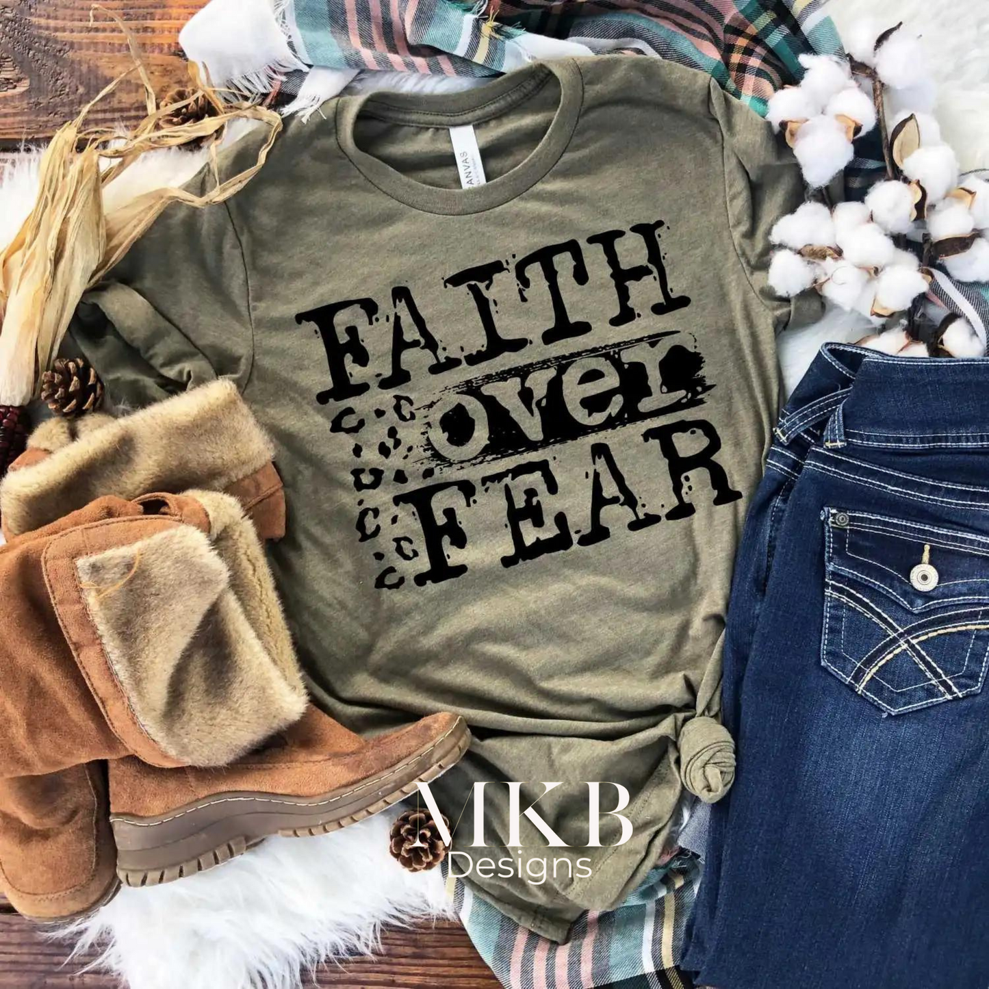 Faith Over Fear Relaxed Unisex Tee