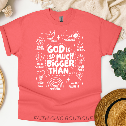 God Is Bigger Short Sleeve T-Shirt and Tote Bundle