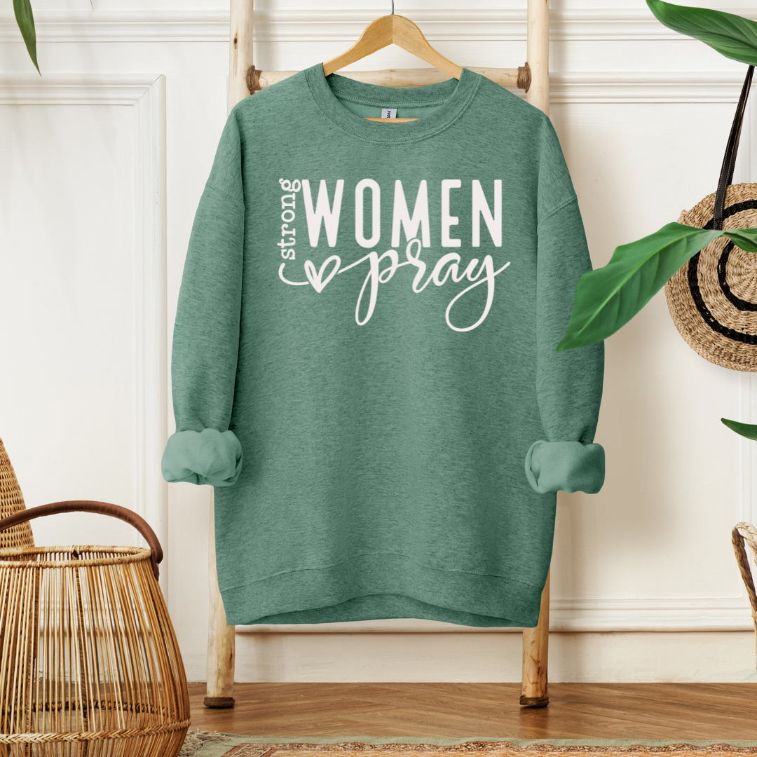 Strong Women Pray Cozy Sweatshirt